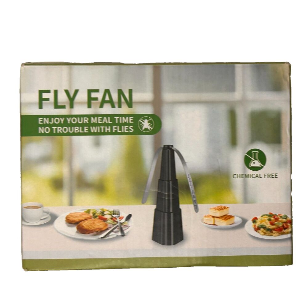 Fly Fan Food Protector Tabletop Fan for Kitchen BBQ Picnic Chemical Free